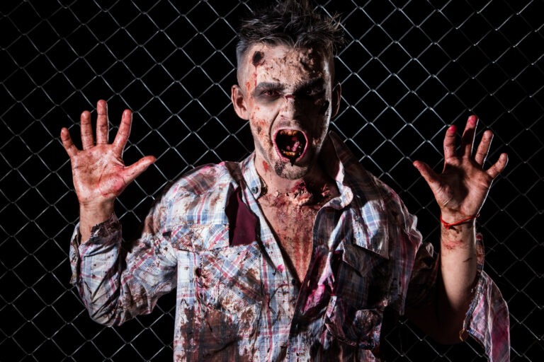 Scary zombie cosplay